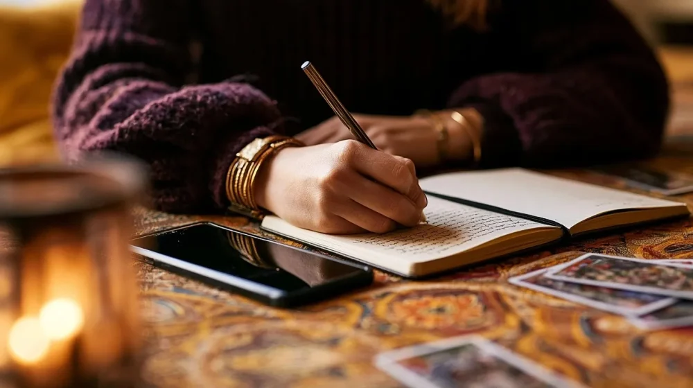 Personne qui met par écrit une situation amoureuse confuse avant une guidance par mail