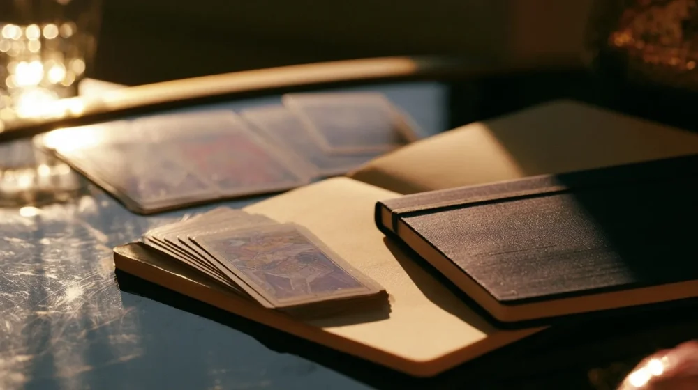 Cartes rangées et carnet fermé après une guidance sentimentale