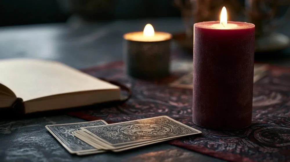 Cartes de tarot et lumière douce pour évoquer les zones floues d’une relation
